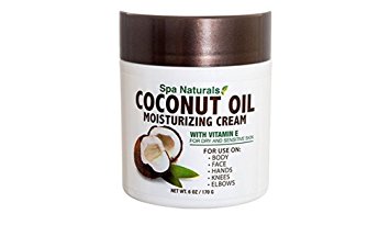 Spa Naturals Coconut Oil Moisturizing Cream with Vitamin E,6 oz.