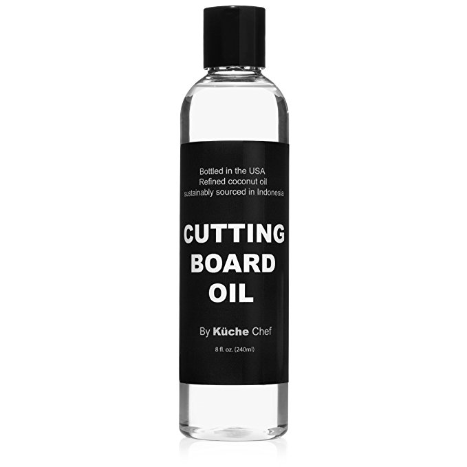 Natural Cutting Board Oil For Daily Use - Bottled in the USA from Sustainably Sourced Non GMO Refined Coconut Oil. Protect Wooden Cutting Board, Does Not Contain Petroleum (Mineral Oil)
