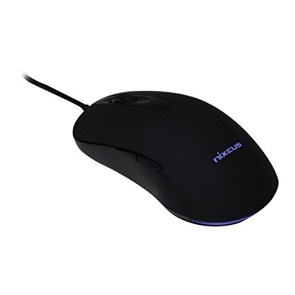 Nixeus REVEL Gaming Mouse – PixArt PMW 3360 Sensor with 8 Preset DPI, Light-weight and Superior Tracking for Win & Mac - Black