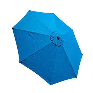 9ft Umbrella Replacement Canopy 8 Ribs in Blue (Canopy Only) by Expectsaving