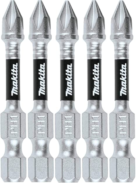 Makita E-00907 Impact XPS #1 Phillips 2" Power Bit, 5/pk