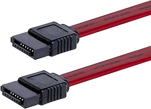 StarTech.com 12in SATA Serial ATA Cable - SATA Cable - Serial ATA 150/300 - SATA (F) to SATA (F) - 1 ft - red - SATA12