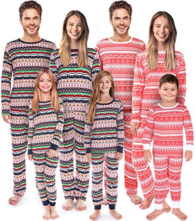 Rnxrbb Matching Christmas Pajamas Family Set Holiday Pjs Matching Couples Kid Warm Sleepwear Classic
