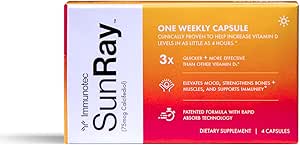 Immunotec Sunray - Vitamin D3 - Calcifediol 75 mcg - Once a Week dose