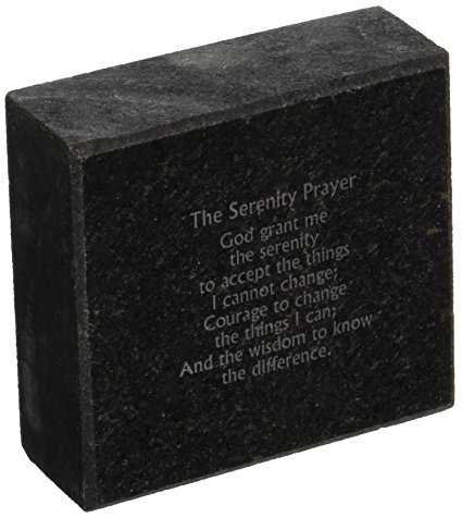 Granite Block, 3" Square- The Serenity Prayer - God grant me the serenity to accept the things I cannot change; courage to change the things I can; and the wisdom to know the difference.