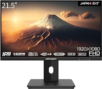 JAPANNEXT JN-I215FLFHSP-C65W 21.5インチ IPS フルHD(1920 x 1080) 液晶モニター 昇降式スタンド採用 USB-C(最大65W給電)対応 HDMI KVM機能