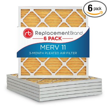 ReplacementBrand 14x14x1 MERV 11 Air Filter / Furnace Filter (6 Pack)