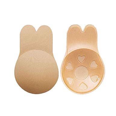KRIMUS Strapless Sticky Self Adhesive Invisible Breast Lift Bra for Women of Rabbit Shape