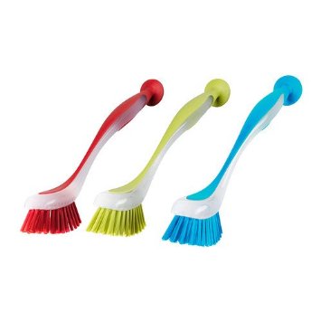 Ikea 30149556 Plastis Dishwashing Brush Assorted Colors Set of 3
