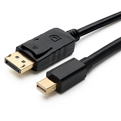 CableDeconn Mini DP to DisplayPort Cable 6FT,Gold Plated Mini DP (Thunderbolt Port Compatible) to DisplayPort Adapter- 4K Resolution Ready