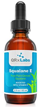 Pure Plant-Based Squalane Oil Boosted with Vitamin E (LARGE 2 oz) - Organic ECOCERT/USDA Certified Squalane Derived from Sugarcane - Best Moisturizer For Face, Body, Skin & Hair - 2 fl oz / 60 ml