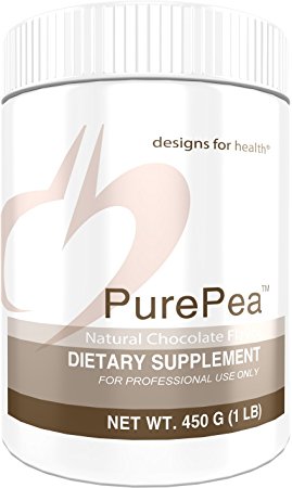 Designs for Health - PurePea Chocolate - Natural Pea Protein Isolate Powder, Vegan   Non-GMO Peas, 1 lb