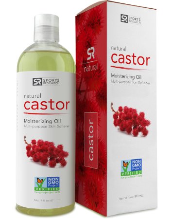 Castor Oil 16oz. Non GMO 100% Natural Oil for Hair, Skin, Scalp and Massage Carrier Oils. UV Resistant BPA Free Bottle - 100% Satisfaction Guarantee