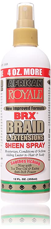 BB African Royale BRX Braid and Extensions Sheen Spray, 12 oz.
