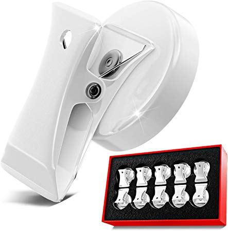 Force Magnet - Magnetic Clips Pack of 10 - Premium Quality Super Strength Magnet Clips with Anti Scratch Pads - Make Notes, Remember Appointments and Hang Keys on Metal Surfaces - Heavy Duty (White)