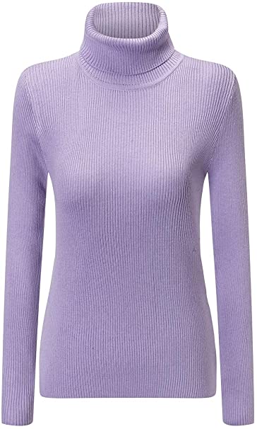 SANGTREE Women's Turtleneck Basic Great Stretchy Cashmere Sweater