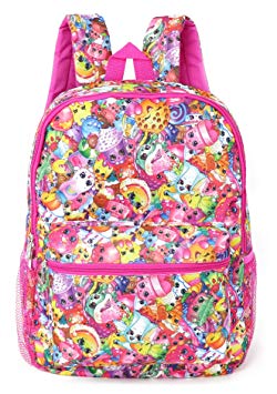 Shopkins Girls' All Over Print Backpack (Multi Pink, One Size)