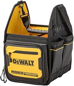 DEWALT 11 in. Electrian Tote Tool Bag, Water Resistant Compartment, 34 Pockets (DWST560105)