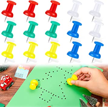 50 Pieces Jumbo Push Pins 1.8 Inch Giant Push Pins Large Push Pins Big Thumb Tacks Plastic Head Steel Point Large Stick Pins for Cork Board Wall Map Bulletin Board Painting Marking Supplies