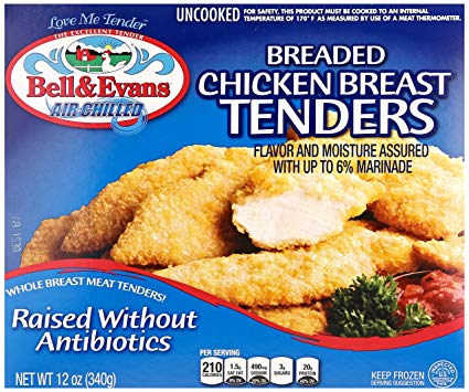 Bell & Evans, Frozen Breaded Chicken Tender (Raised without Antibiotics), 12 oz