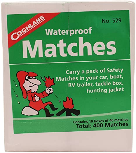 Waterproof Matches, 10 Box Pack Coghlans 529