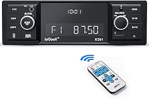 ieGeek Autoradio Bluetooth 5.0, RDS Radio Voiture, Poste Radio Voiture Bluetooth Main Libre avec Bouton Volume Double, LCD Affichage Horloge, Supporte FM/ AM/ USB/ SD/ AUX-in/ MP3/ WAV…