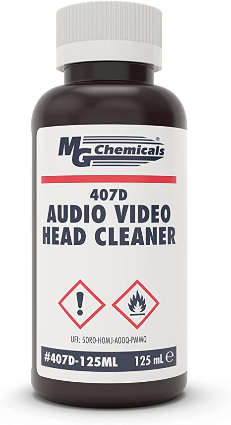 MG Chemicals 407D Audio/Video Head Cleaner, 125 mL Liquid Bottle (407D-125ML)