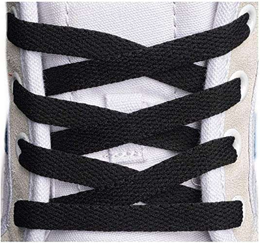 Flat Shoelaces 5/16" (3 Pair) - For Sneakers and Converse Shoelaces Replacements