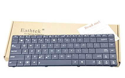 Eathtek Replacement Keyboard for ASUS A42 K42 K43 A42D A42DE A42DQ A42DR A42DY A42F A42J K42D K42F K42J K43BR K84 N43 P42 P43 U30 U31 U32 X42 X42DE X42JC X42JE X42JK X43 X43U series Black US Layout