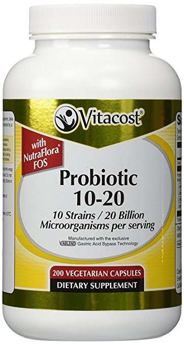 Vitacost Probiotic 10-20 - 20 Billion CFU** -- 200 Vegetarian Capsules