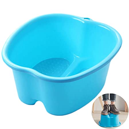 Foot Spa Foot Soaking Bath Basin Foot Basin For Soaking Feet, Foot Spa Bath Massager, Home Spa Stress Relief Treatment (blue)