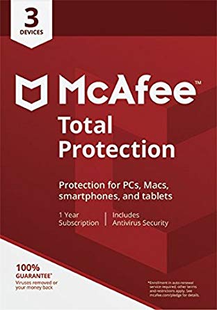 McAfee Total Protection|2018|3 Devices|1 Year|PC/Mac/Android|Download