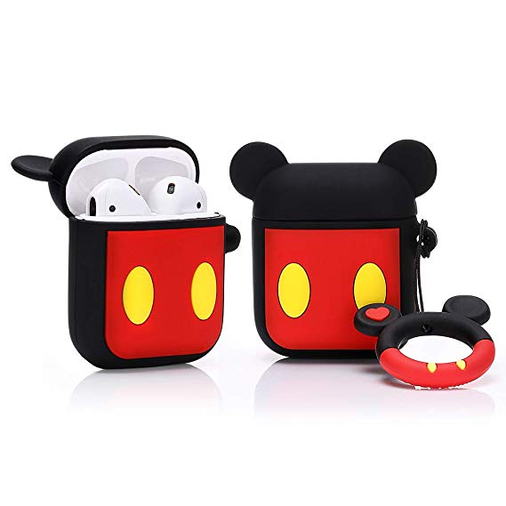 ZAHIUS Airpods Silicone Case Funny Cover Compatible for Apple Airpods 1&2 [3D Cartoon Pattern][Designed for Kids Girl and Boys] (Mickey Mouse)