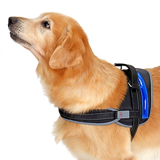 Heavy Duty Reflective Dog Harness with Safety Features [Premium Edition] Available in 4 Sizes, Specially Designed for Medium-Large Dog Breeds