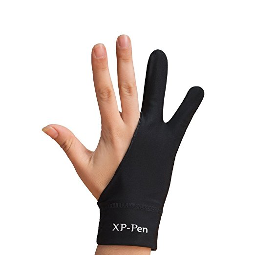 XP-Pen Professional Artist Anti-fouling Lycra Glove for Graphics Drawing Tablet Graphic Monitor Suitable for Right Hand and Left Hand((S/M/L,Black) (M)
