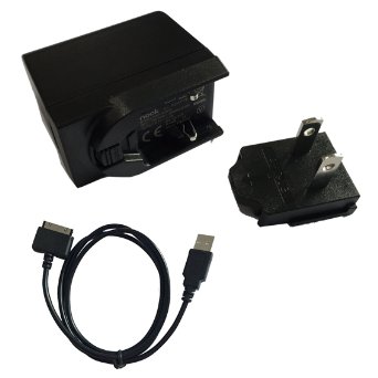 Removable Wall Power Charger with USB Cable for Barnes & Noble NOOK HD 7" HD  9" Tablet (Black for US charger)