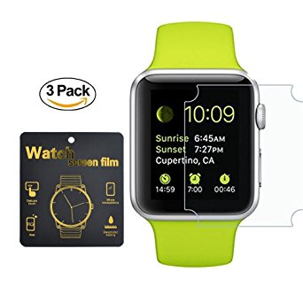 For Apple Watch 42mm Screen Protector,Lushim [3 Pack] Screen Protector [Full Coverage] [Anti-scratch] [Bubble-free] for Apple iWatch 42mm