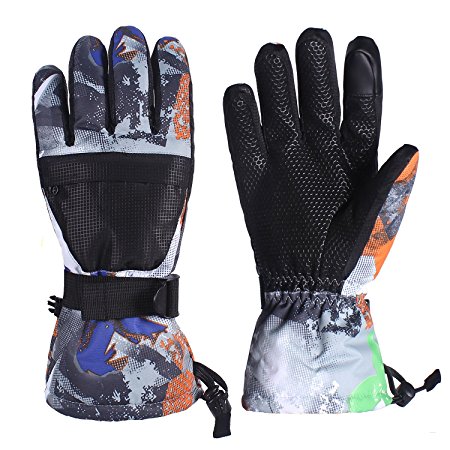 Ski Gloves, Waterproof Windproof Winter Snow Gloves with Sensitive Touchscreen Function for Skiing, Snowboarding, Motorcycling,Cycling, Men and Women