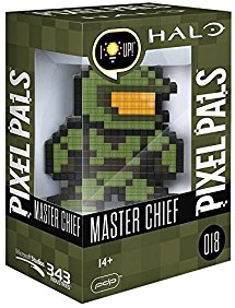 PDP Pixel Pals Halo Master Chief Collectible Lighted Figure, 878-034-NA-MASTER