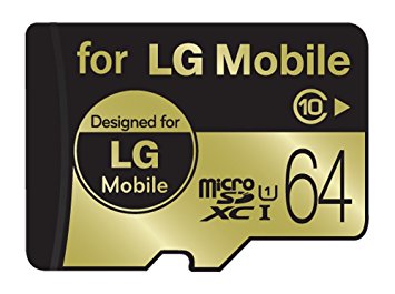 LG Mobile 64GB MicroSDXC Micro SD High Performance UHS-1/Class 10 Micro SD Micro SDXC up to 50MB/s Memory Card