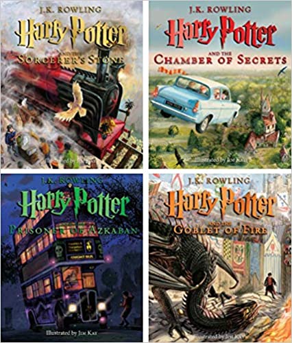 Harry Potter Illustrated Books 1-4