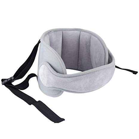 Luchild Head Support Travel Car Seat Stroller Child Head Protection Neck Relief for Toddler Baby Kids (Grey)