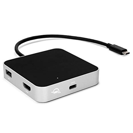 OWC USB-C Travel Dock, 5 port with USB 3.1, HDMI, SD Card, and 60W power pass through, Silver