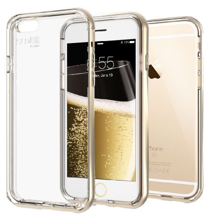 iPhone 6S Case, Scottii [Luxurii Clear] Case, iPhone 6 / 6S (4.7 inch screen) [Scratch Resistant] (Crystal Clear / Champagne Gold)