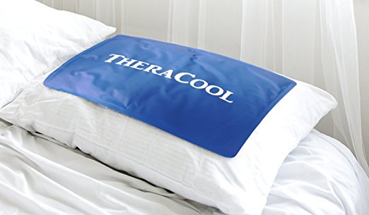 Cooling pillow pad for bed pillowcase: reusable gel mat stays colder longer & reduces migraines, fevers, headaches, hot flashes, and night sweats for better sleep