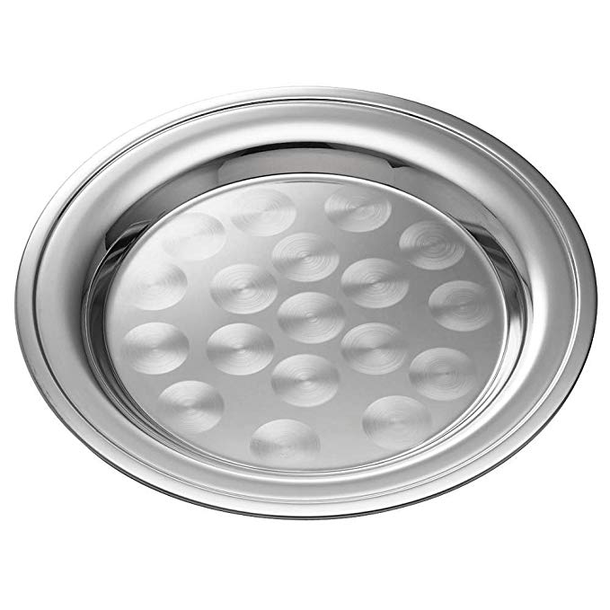 Tablecraft (CTX18R) 18" Round Stainless Steel Serving Tray