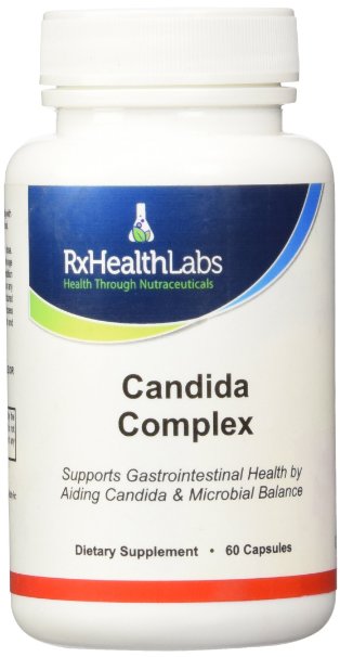 Candida Cleanse Support Complex by Rx Health Labs  The Best Blend of High Potency Natural Candida Complex to Clear Yeast Infections and Overgrowth with Caprylic Acid Oregano Oil Cellulase and Black Walnut 60 Capsules - Candida Cleanse Supplement