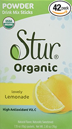Stur Powdered Water Enhancer, Lemonade, 42 Count (Pack of 42)