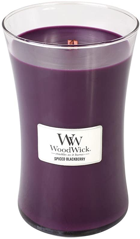 WoodWick Spiced Blackberry 21.5 ounce Large Jar Candle Burns 180 Hours