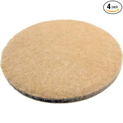 Shepherd Hardware 9928 3-Inch Heavy Duty Self-Adhesive Felt Furniture Pads, 4-Pack, Beige